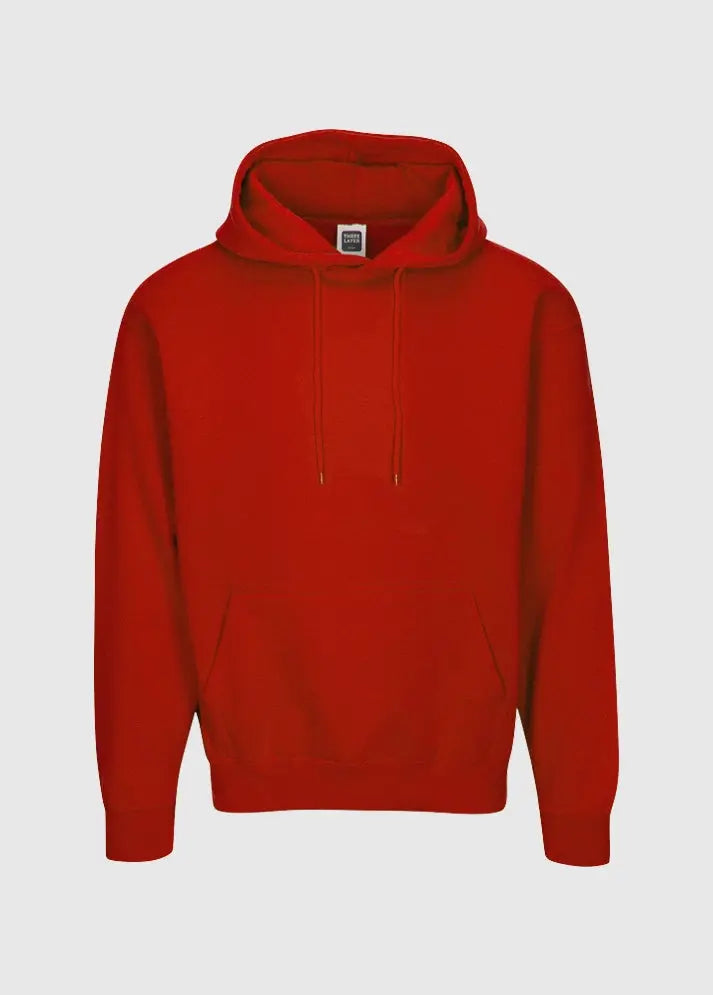 Three Layer Premium Pullover Hoodie Red