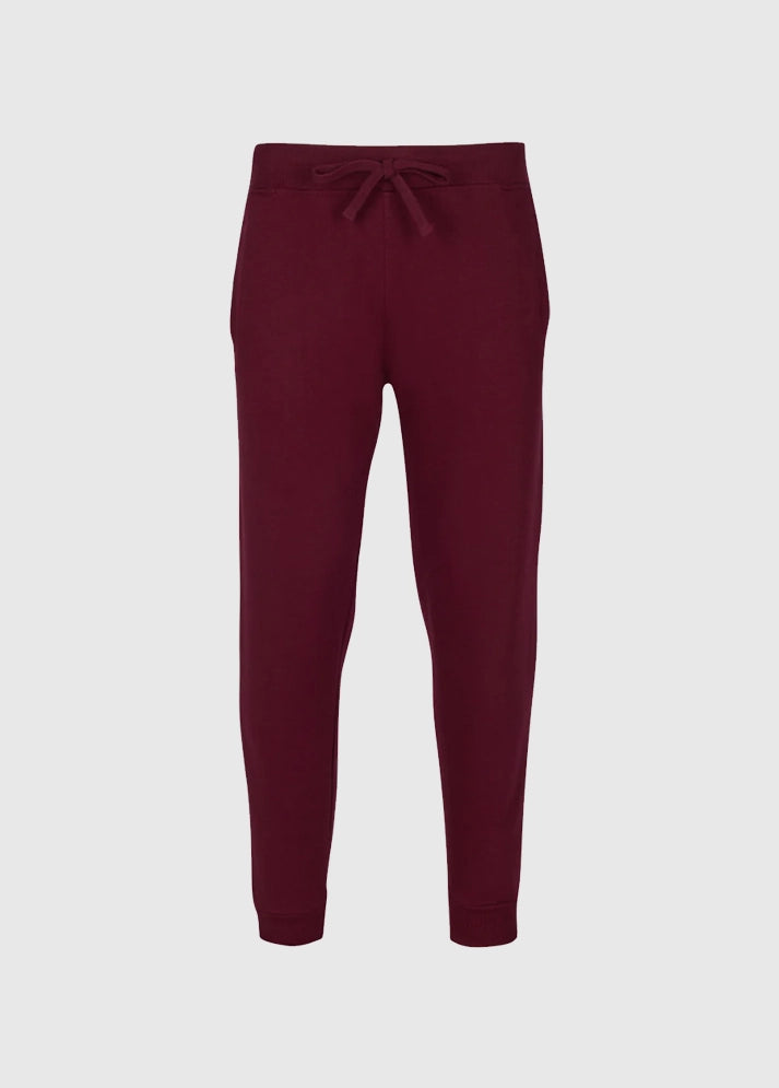 Three Layer Fleece Joggers Burgundy