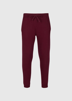 Three Layer Fleece Joggers Burgundy