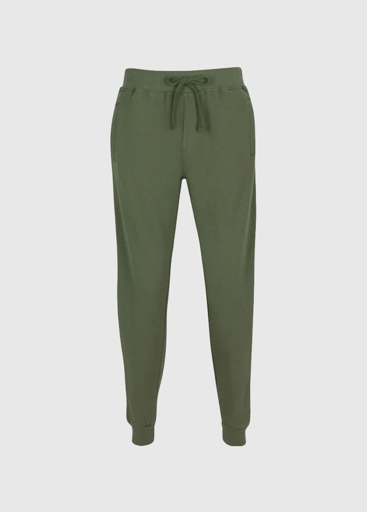 Three Layer Fleece Joggers Military Green