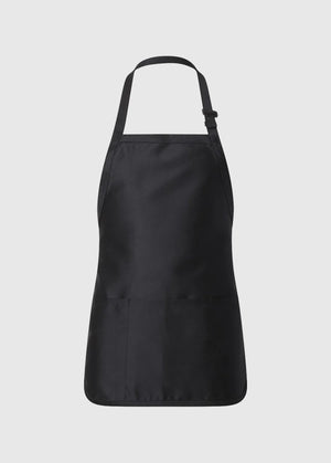 Q Tees Full Length Apron with Pockets Black One Size