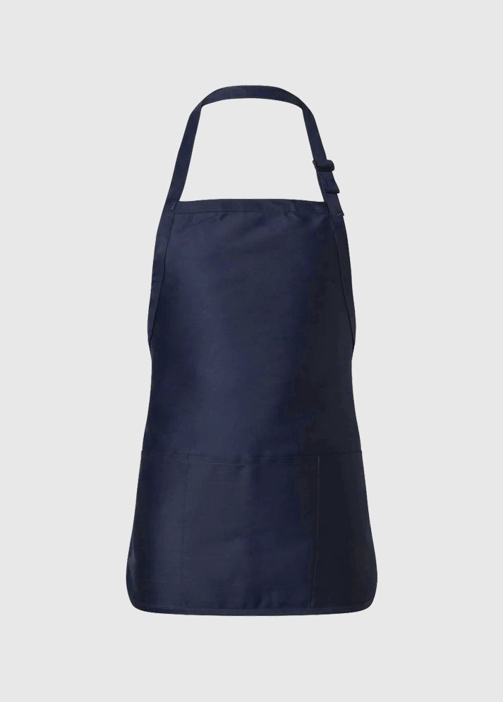 Q Tees Full Length Apron with Pockets Navy One Size