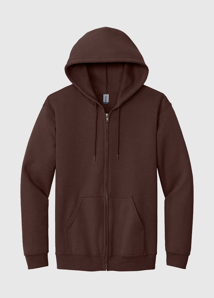 Gildan Heavy Blend™ Full-Zip Hooded Sweatshirt Dark Chocolate