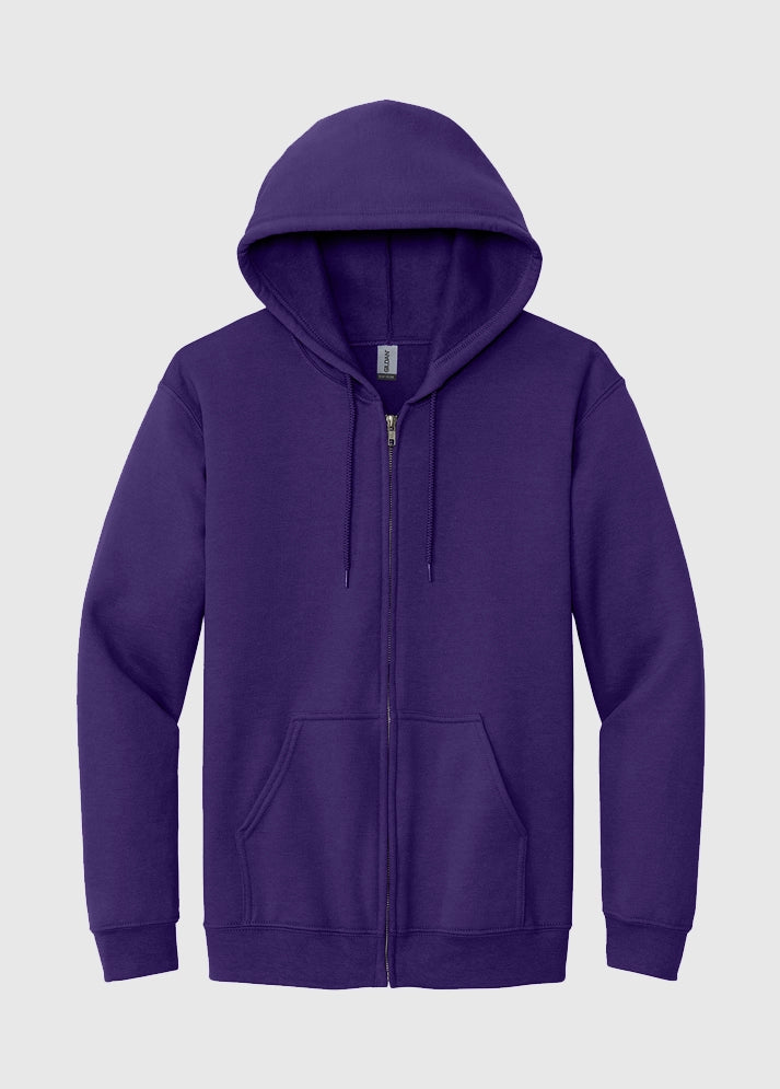 Gildan Heavy Blend™ Full-Zip Hooded Sweatshirt Purple