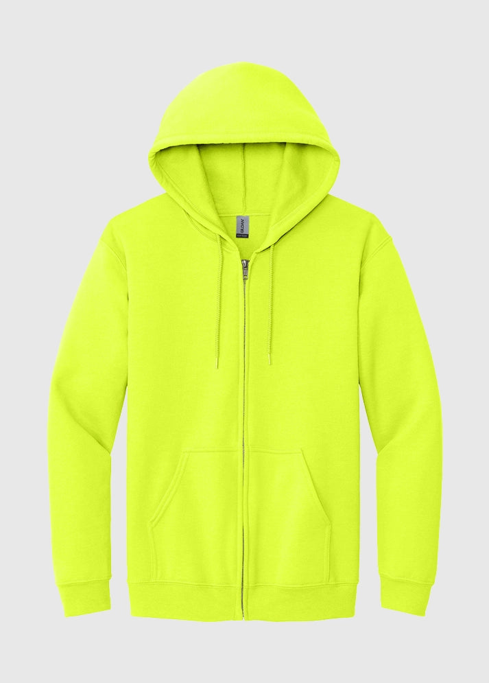 Gildan Heavy Blend™ Full-Zip Hooded Sweatshirt Safety Green
