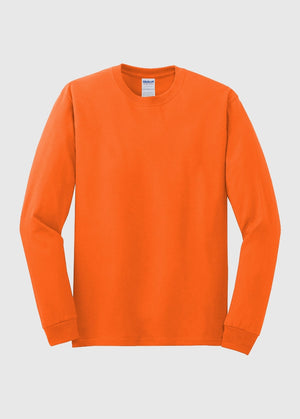 Gildan Heavy Cotton™ Long Sleeve Safety Orange