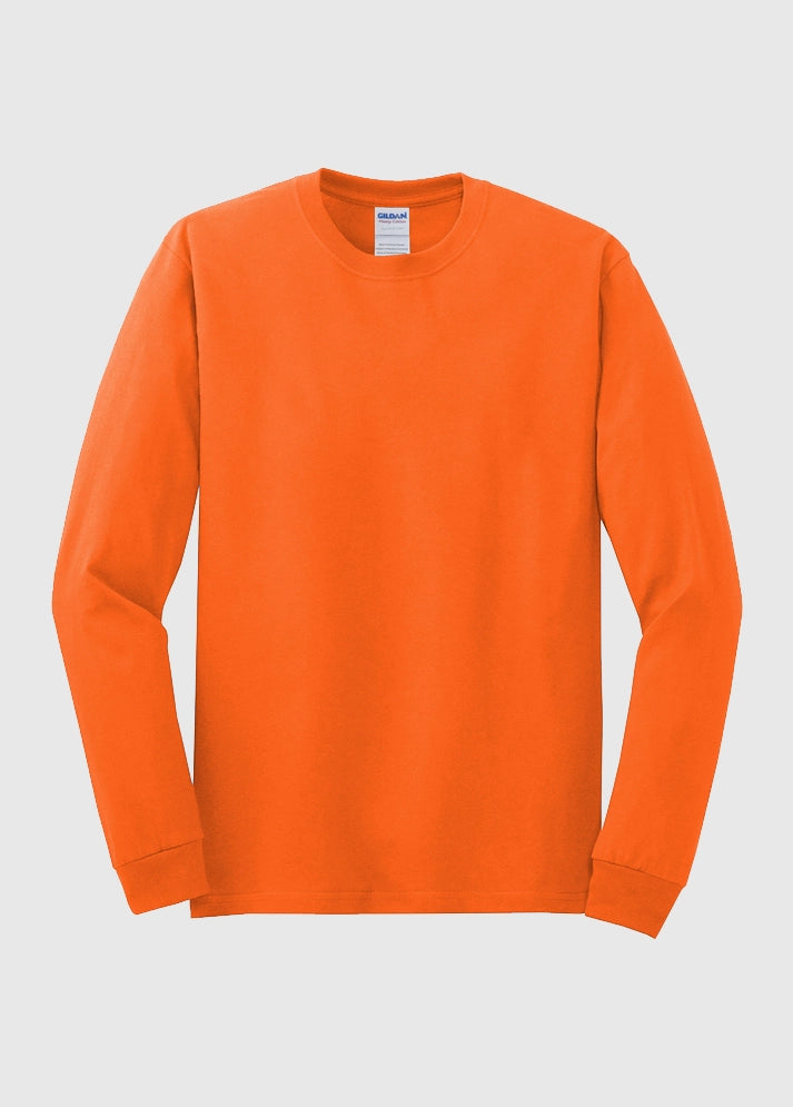 Gildan Heavy Cotton™ Long Sleeve Safety Orange