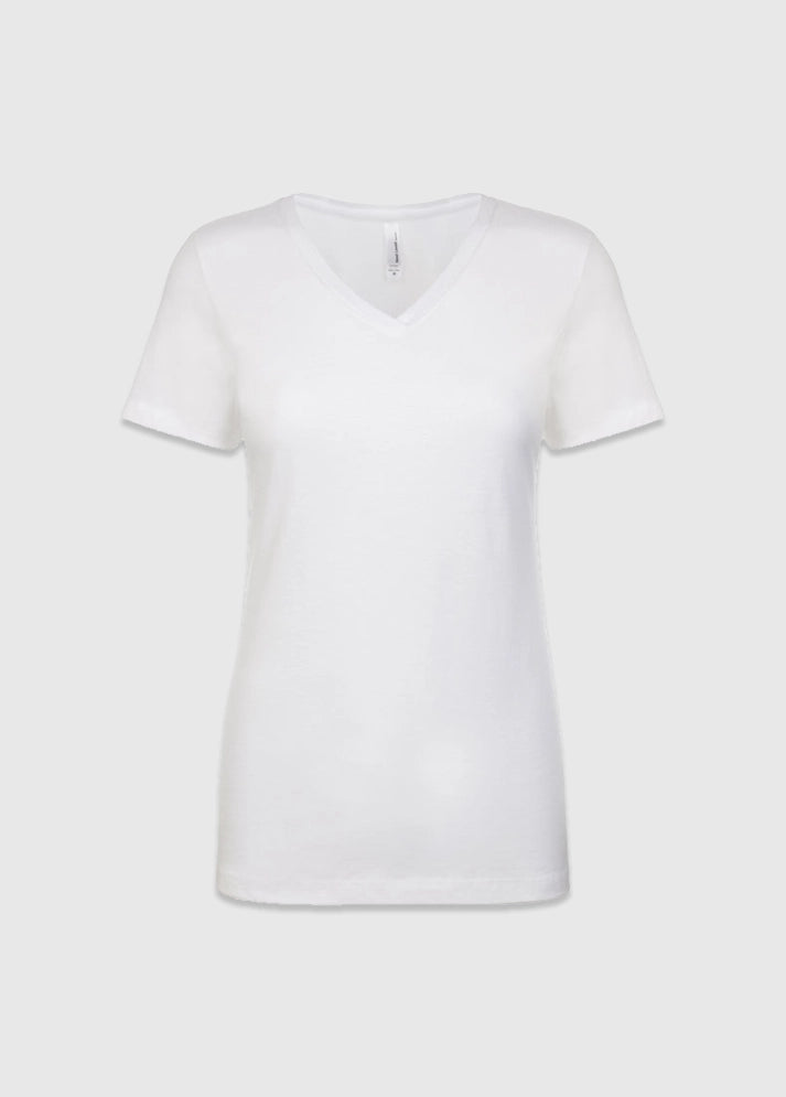 Next Level Women's V-neck White
